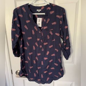 Kismet Pineapple Print Shirt